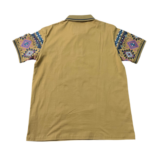 Platini Camel/Kamel stretch Short Sleeve Manga Corta Mens Shirt (Playera Caballero)