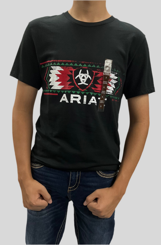 Ariat SW Mexico SS Mens Shirt (Playera Caballero) Black/Negra Manga Corta