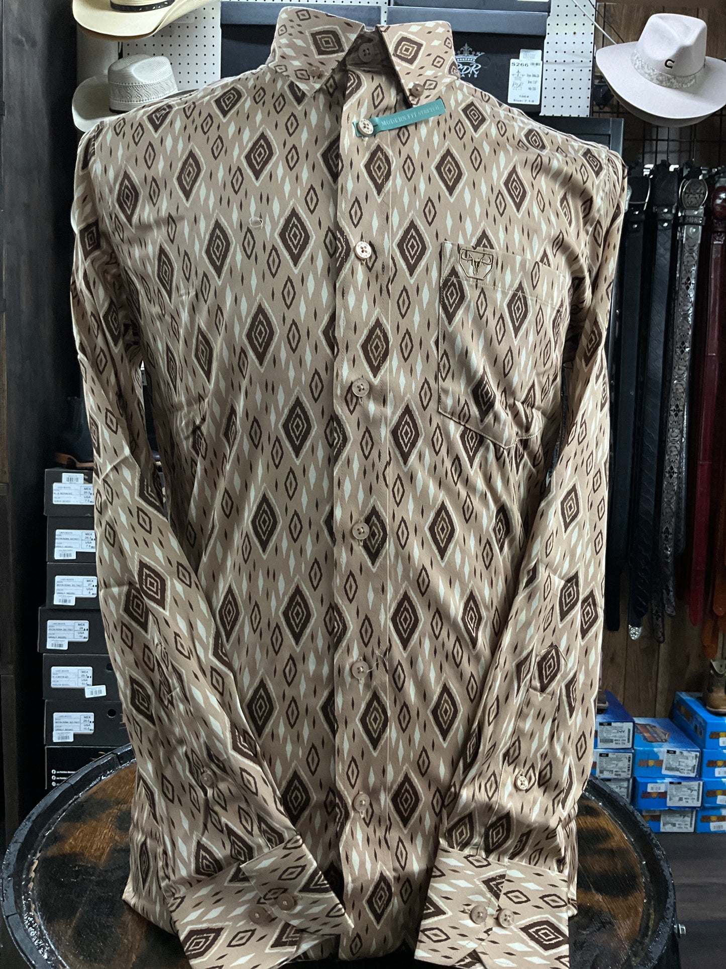 Platini Mens Shirt CWL11337 khaki