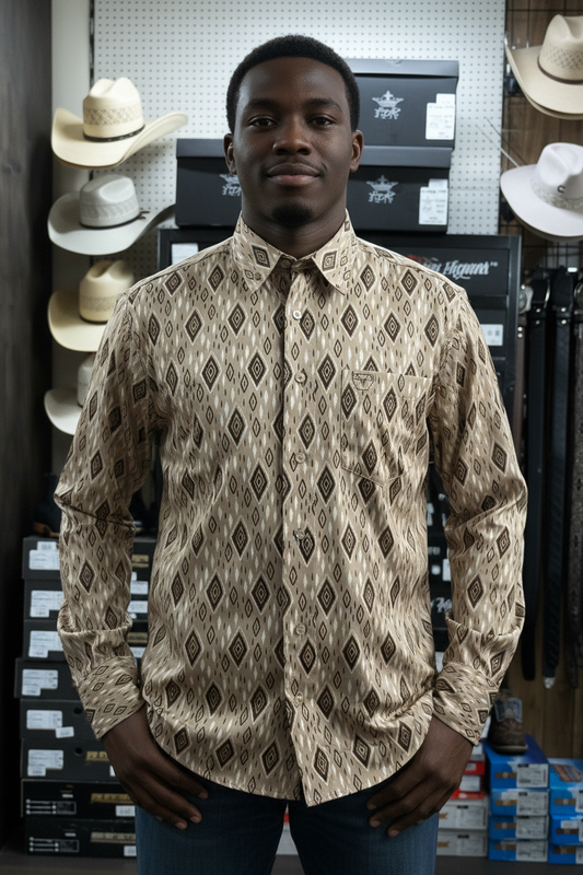 Platini Mens Shirt CWL11337 khaki
