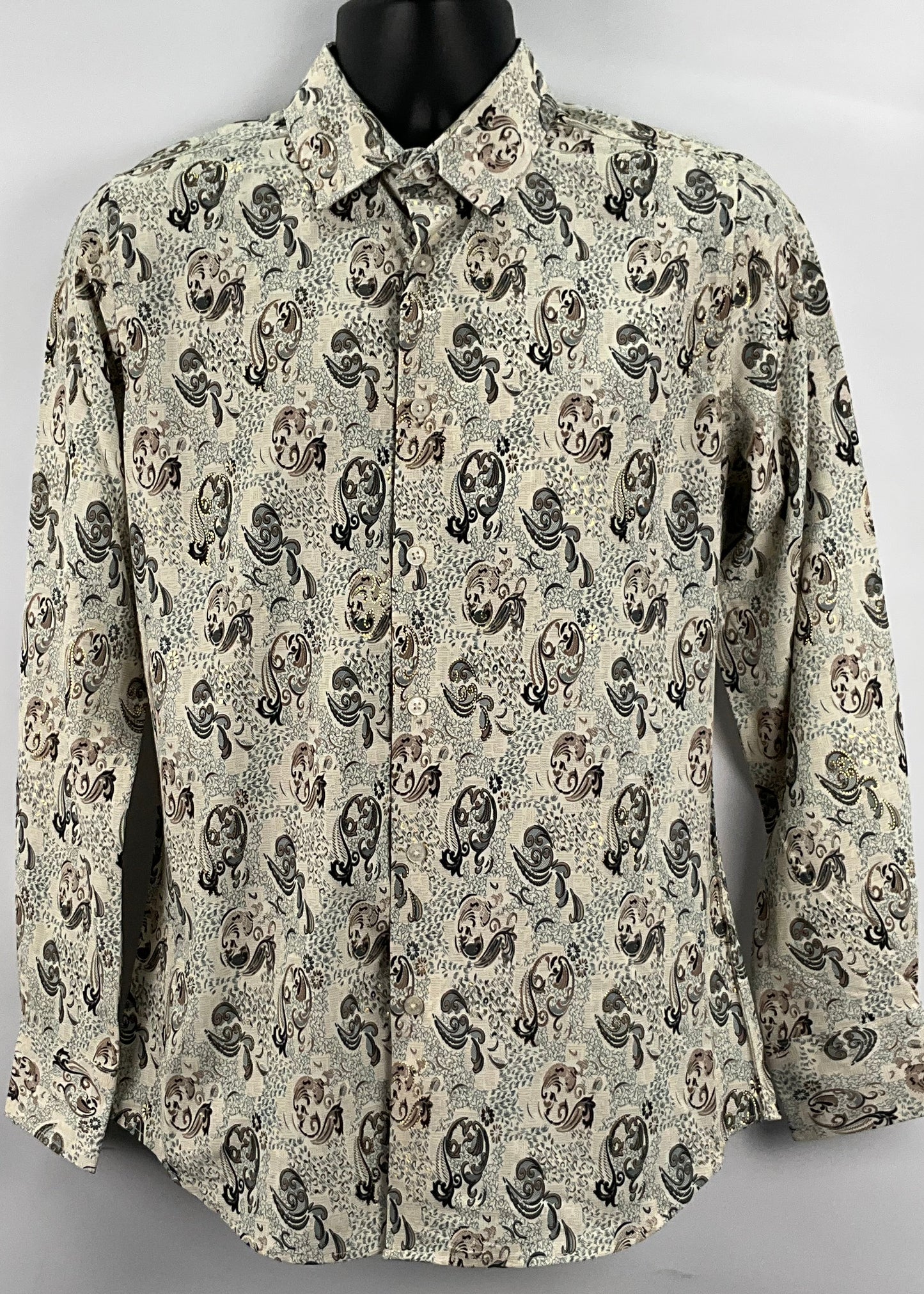 Montero Men Shirt MT4057 Beige Modern Fit Long Sleeve