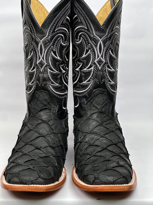 Arango Pirarucu Black Exotic Men’s Pro-Rodeo Boots