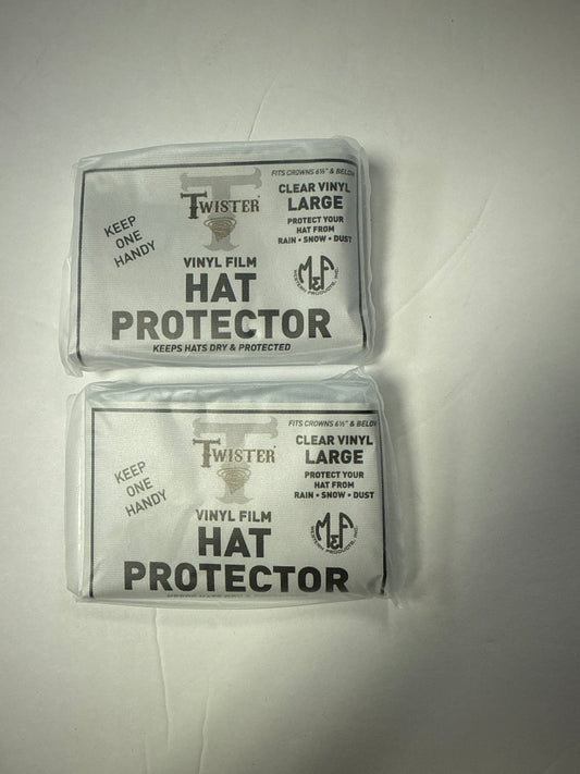 Hat Rain Protector clear vinyl large & XL( protector de lluvia para texanas transparente)