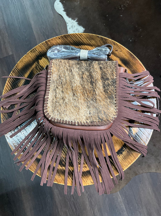 Cowhide fringes purse ( cartera dama flecos y Pelo de vaca )