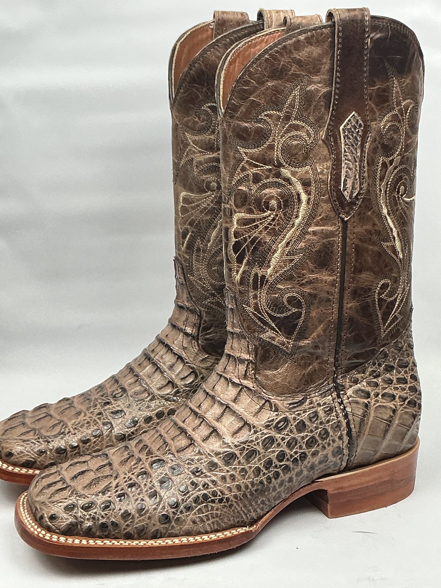 Stage Coach Exotic Caiman Neck Cigar Black Effect Men’s Boots