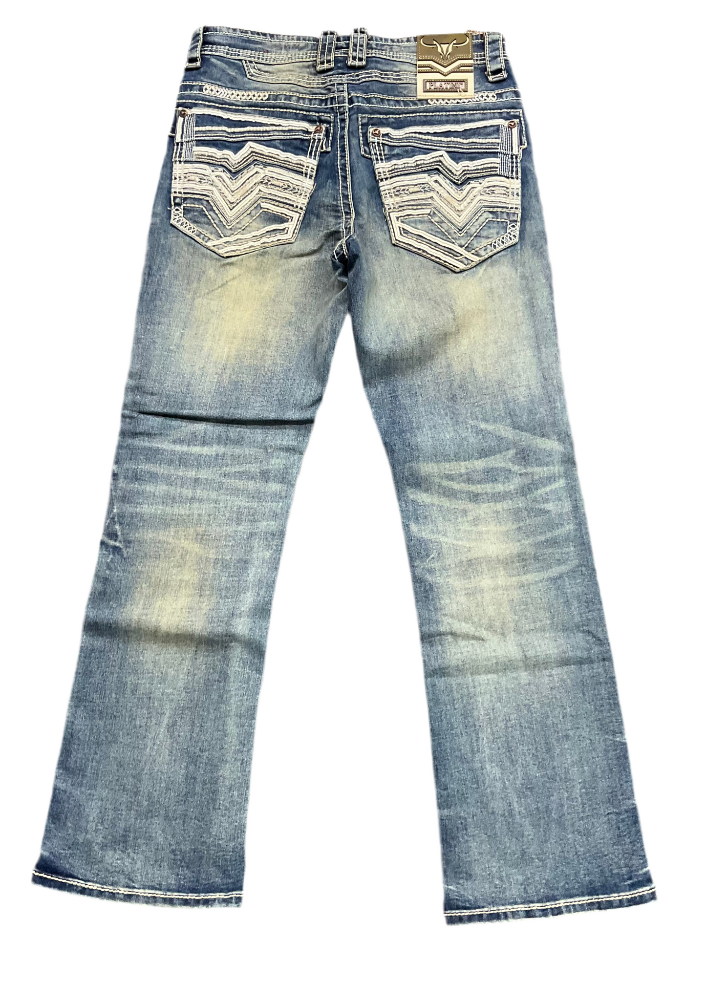 Pantalón Platini men doble costura Style PHD10766 blue Boot Cut