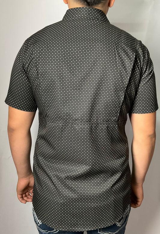 Platini Performance Black/White Patterns Negra/Blanco Patrones Short Sleeve Manga Corta Mens Shit (Camisa Caballero)