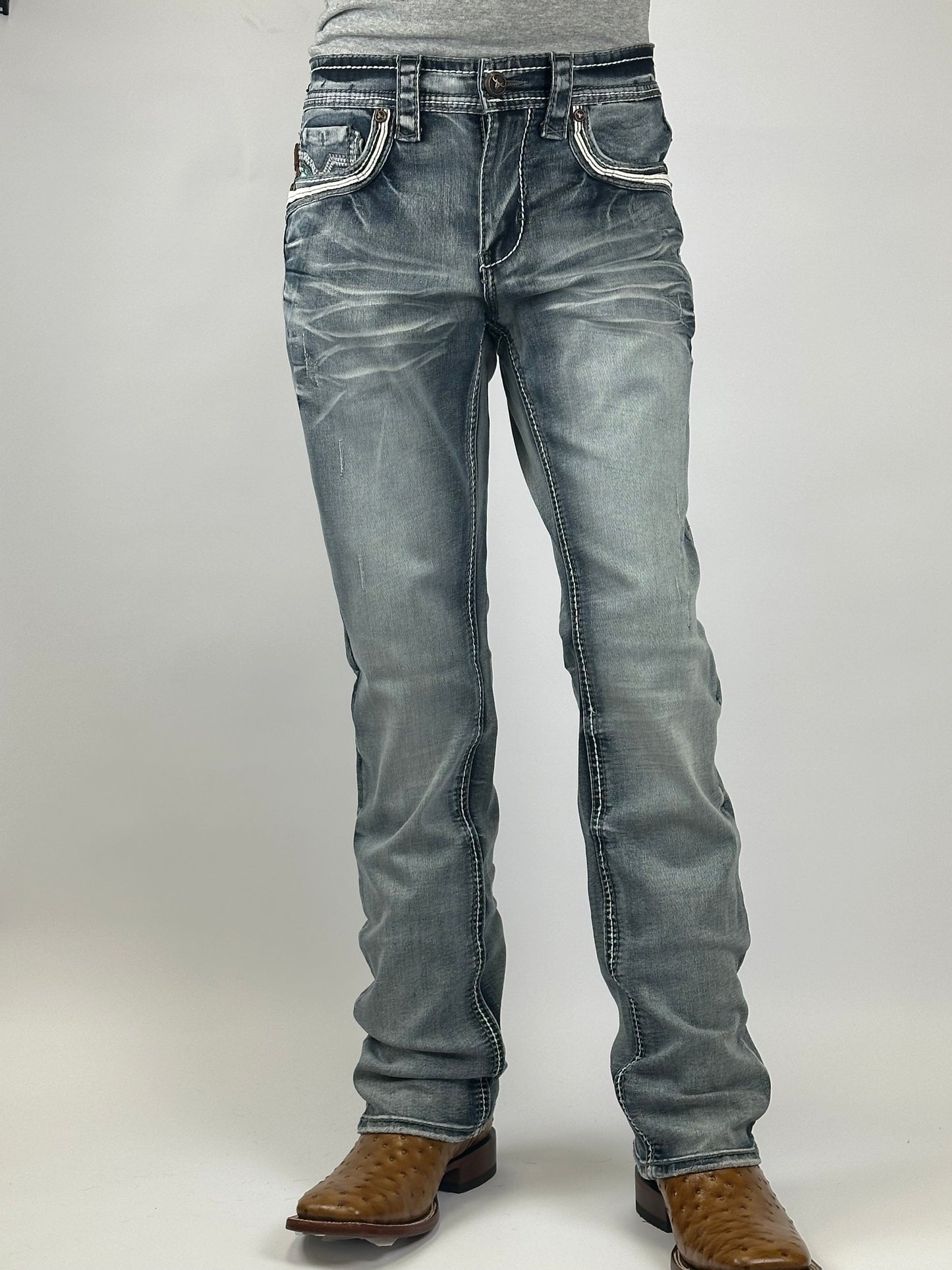 Platini PHD10761 men’s boot cut stretch jeans