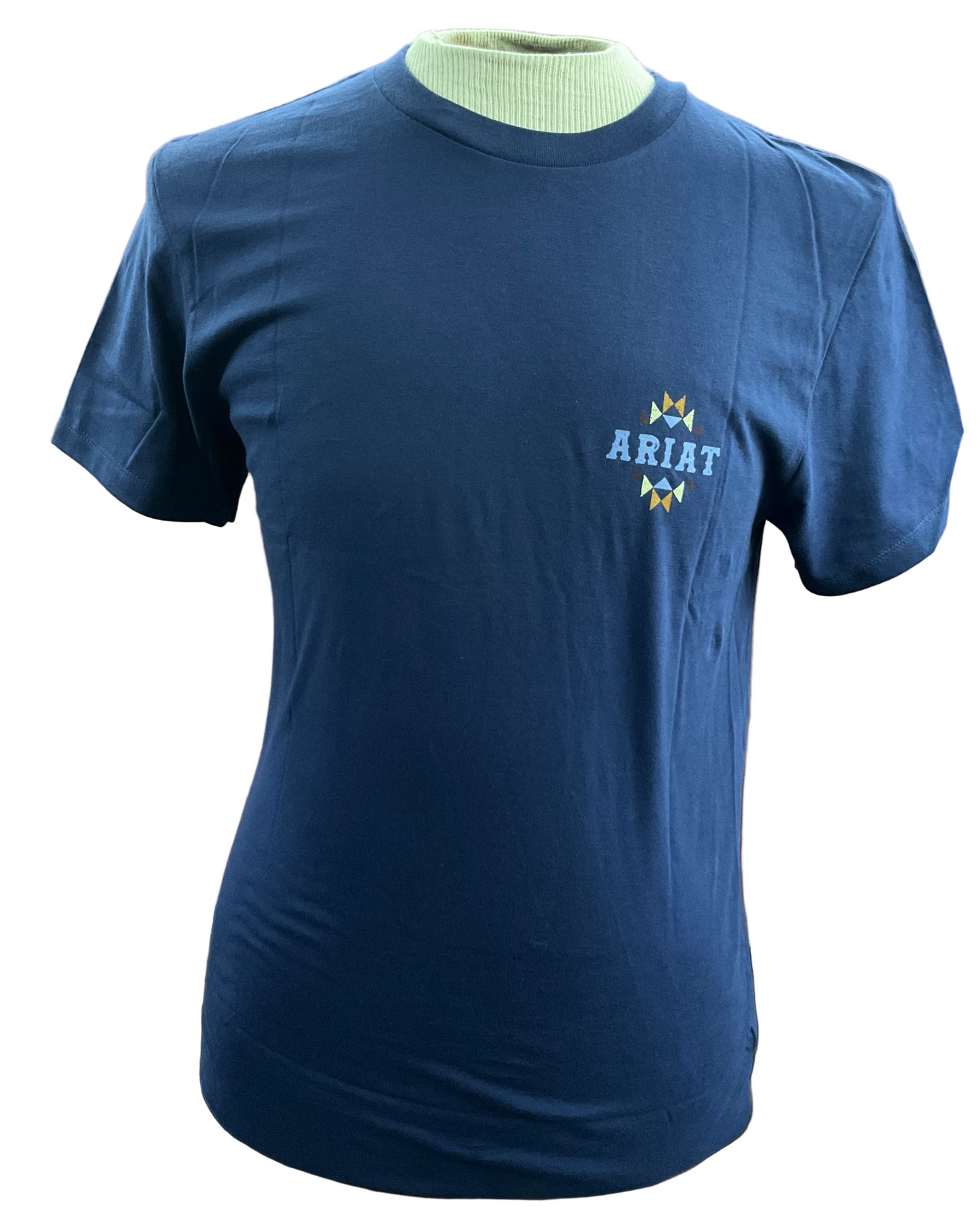 Ariat Men’s Woven West ss Shirt Medieval Blue 10062418