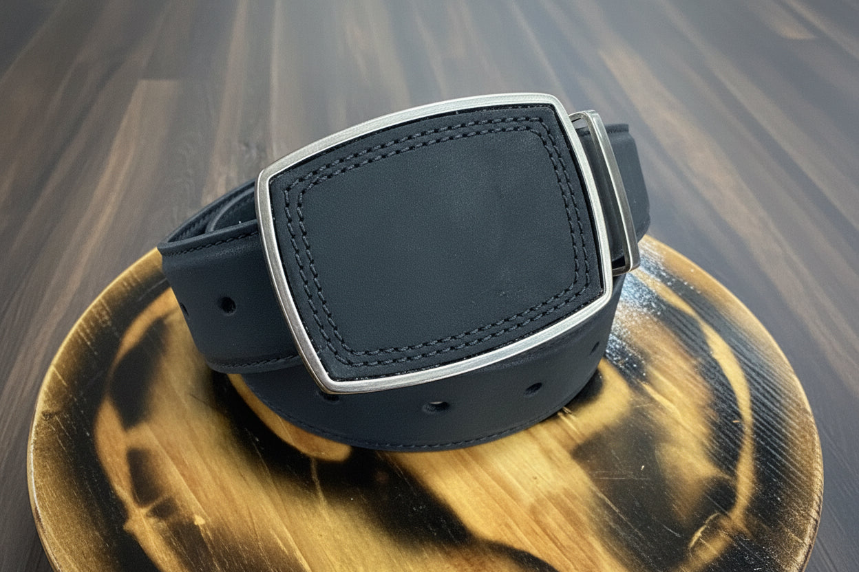 Men Belt nobuck black MC