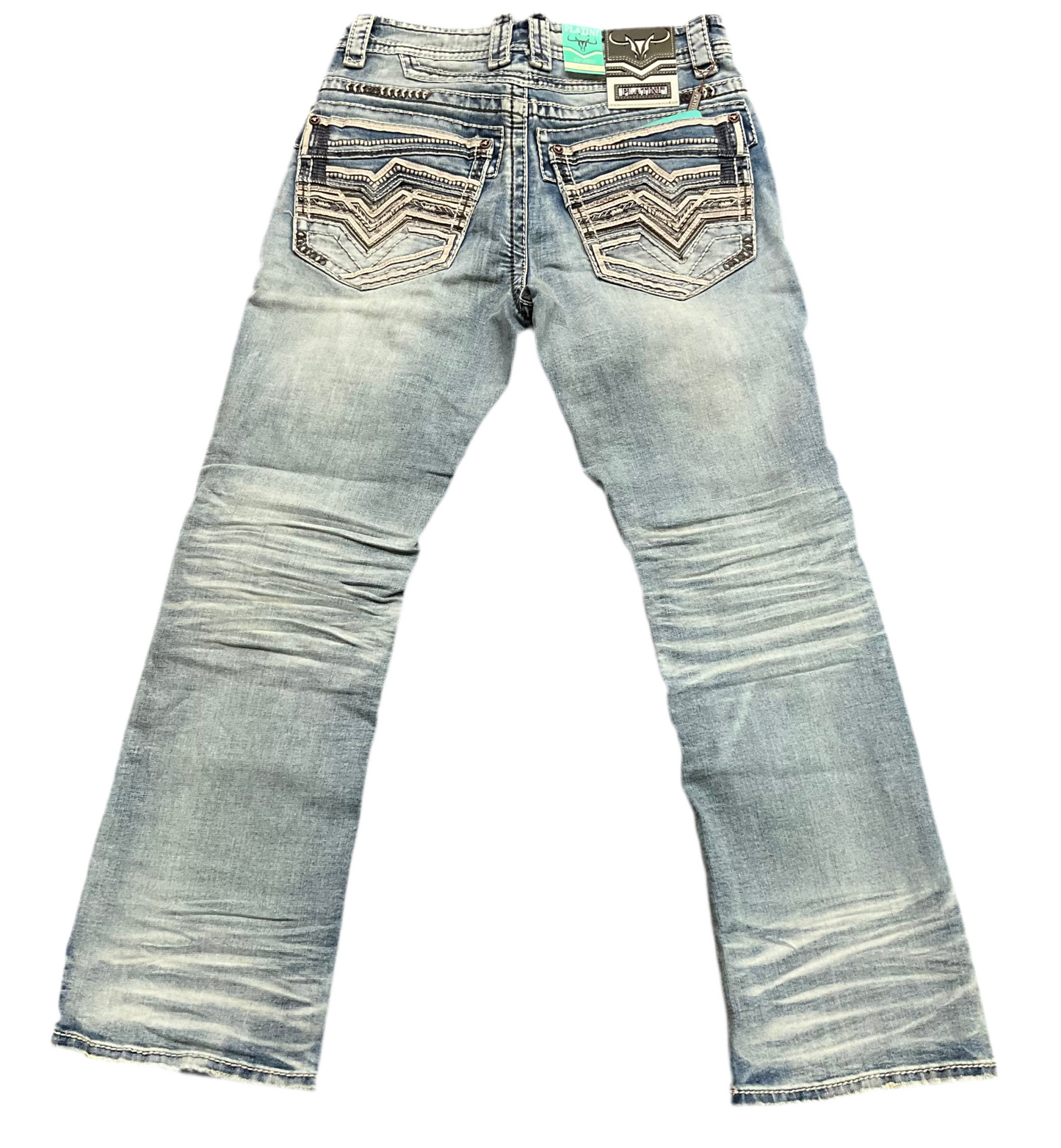 Platini Mens Jeans Double Stitched PHD10762