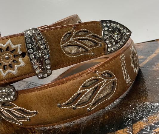 Leather Floral Lady’s Belt