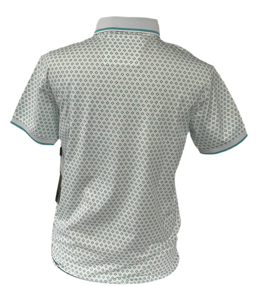 Montero MT36005 White Blue/Blanca Azul SS Mens Shirt (Camisa Caballero) Manga Corta