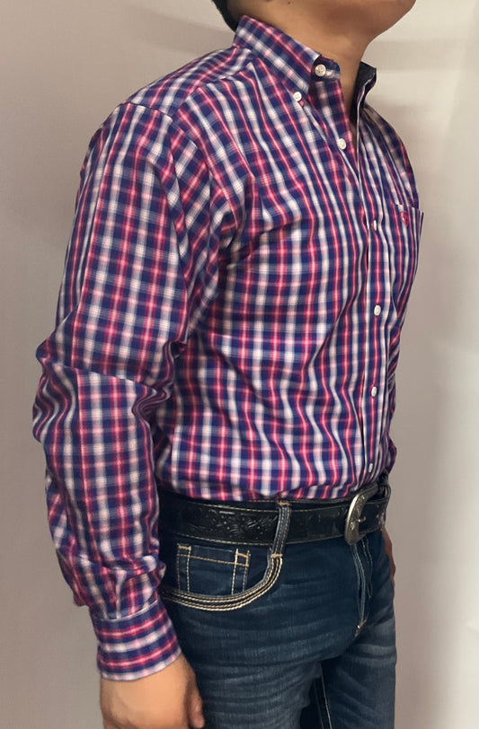 Ariat Venus Blue/Azul Venus Classic Fit Wrinkle Free Long Sleeve/Manga Larga Mens Shirt (Camisa Caballero)