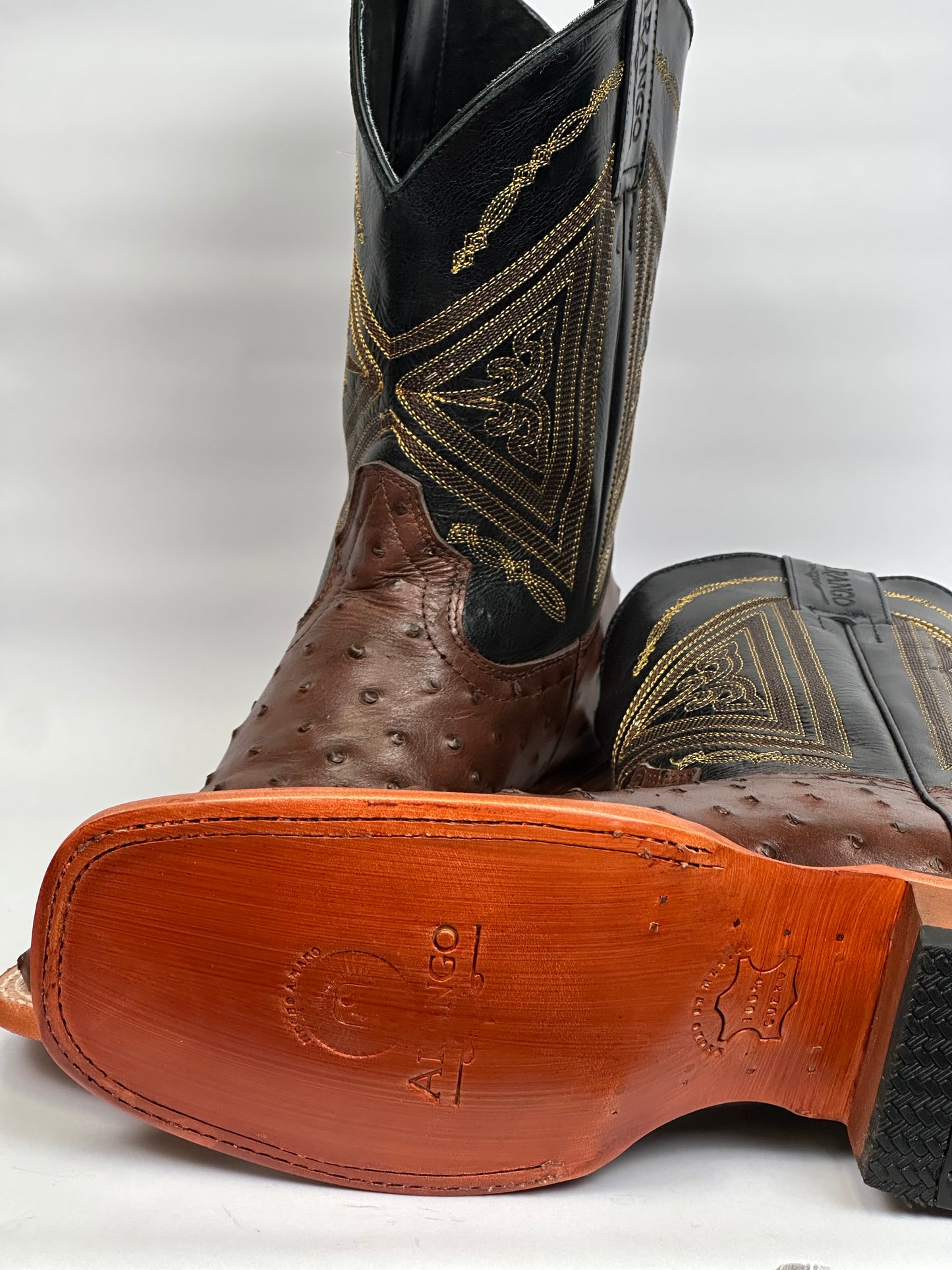 Arango Ostrich Imitation Tabaco Men’s Pro-Rodeo Boots