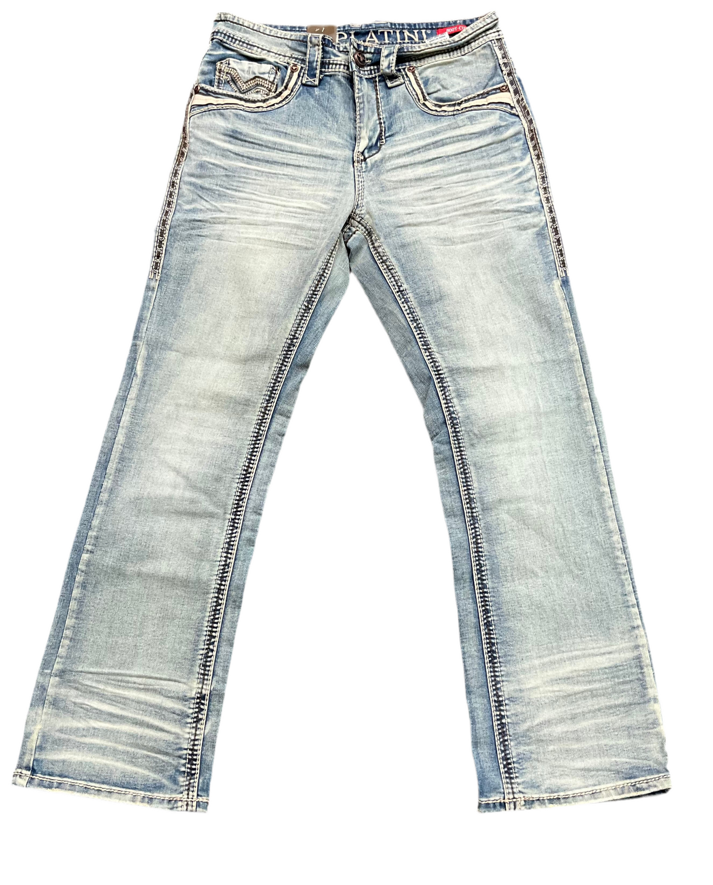 Platini Mens Jeans Double Stitched PHD10762