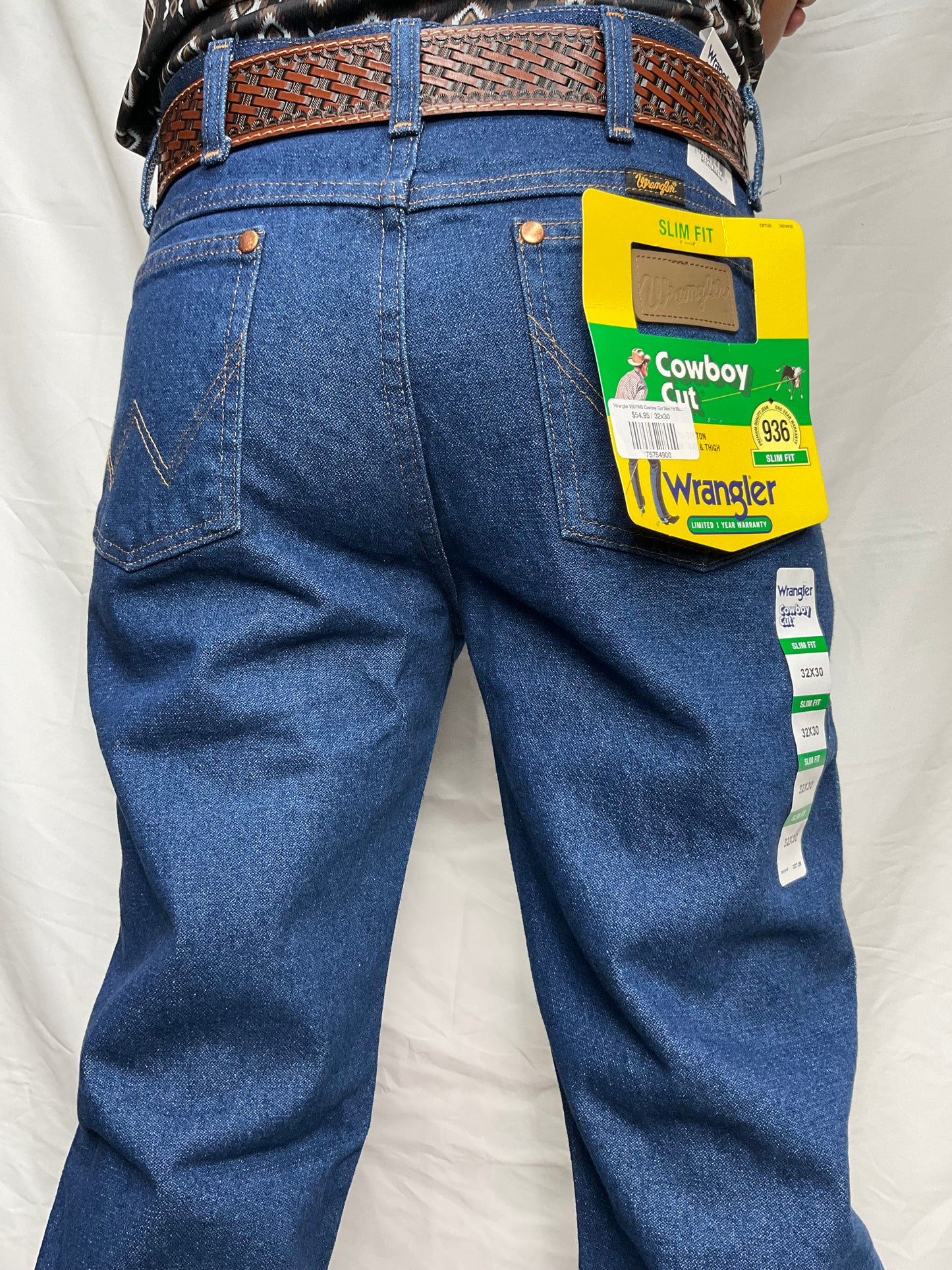 Wrangler 936PWD Cowboy Cut Slim Fit Blue Jeans