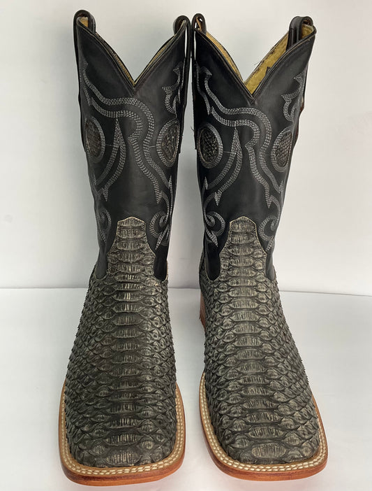 Python Grey Safary(víbora gris) The stage coach Exotic Men Boot pro-rodeo