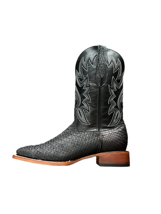 R-3 Phyton Nobuck s/c Negro/Black Exotic Men Boot