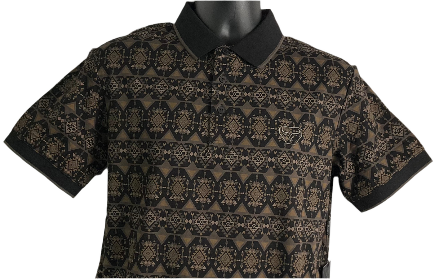 Men’s Polo Lamasini LAM28226 Black/Light brown Modern Fit