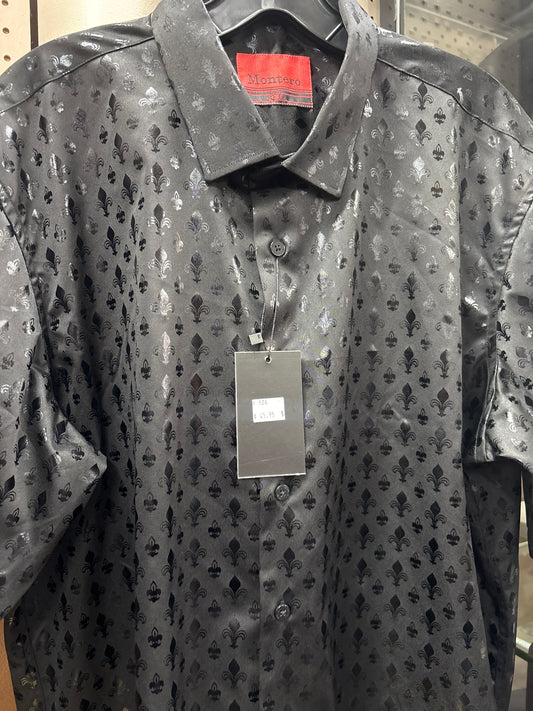 Montero Black/Negro Patterns/Patrones Mens Shirt (Camisa Caballero) Short Sleeve Manga Corta