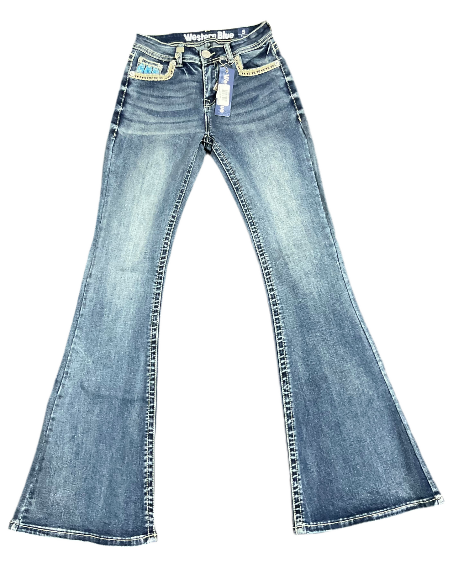Woman/Mujer Western Blue Flare Jeans W093-PF30