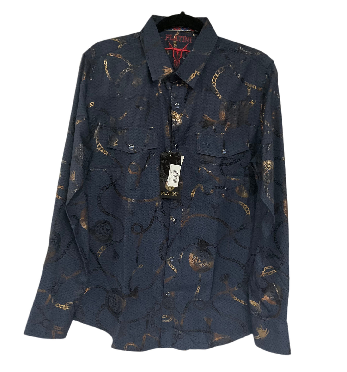 Platini Purple/Morada Long Sleeve/Manga Larga Mens Shirt (Camisa Caballero)
