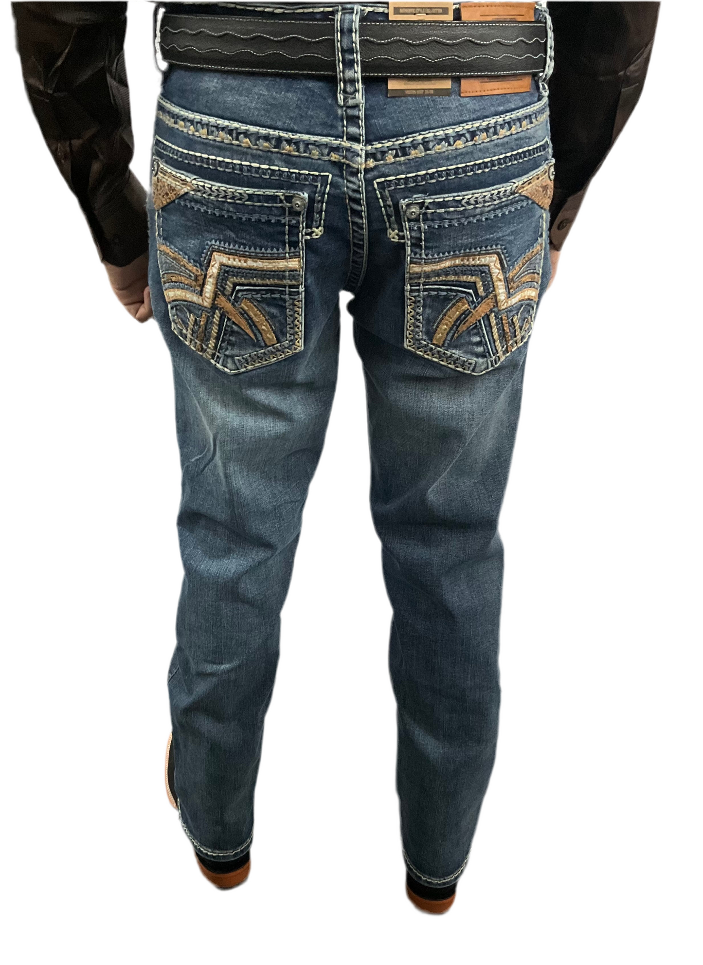 Montero Men Pants Embroidery/Pantalones Caballeros Bordados Light Blue/Azul Claro MT-4639