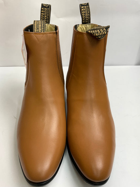 Botin charro El becerro piel miel sole Zig Zag men boot