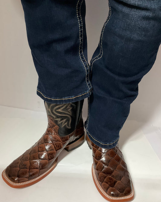 Arango Pirarucu (Fish) Pro-Rodeo Imitation Man Boot
