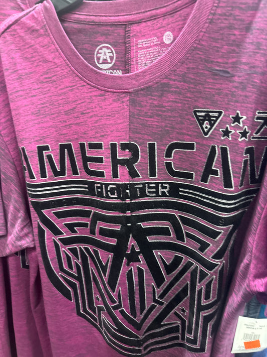 American Fighter RBRTSN SS Mens T Shirt Dark Pink/Rosada (Playera Caballero) Manga Corta