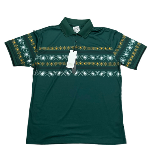 De Niko Dark Green/ Verde Obscuro Short sleeve Manga Corta Mens Shirt (Camisa Caballero) Stretch