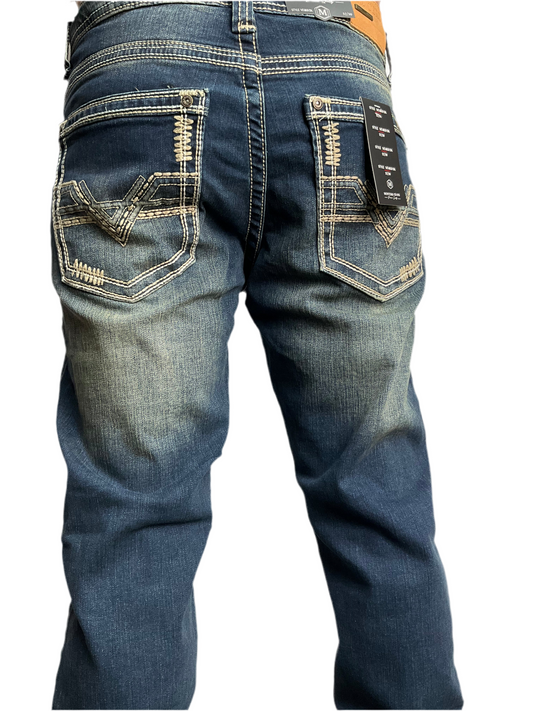 Montero Men’s jeans /Pantalon de hombre /Azul Obscuro Modern Boot MT4655-DK