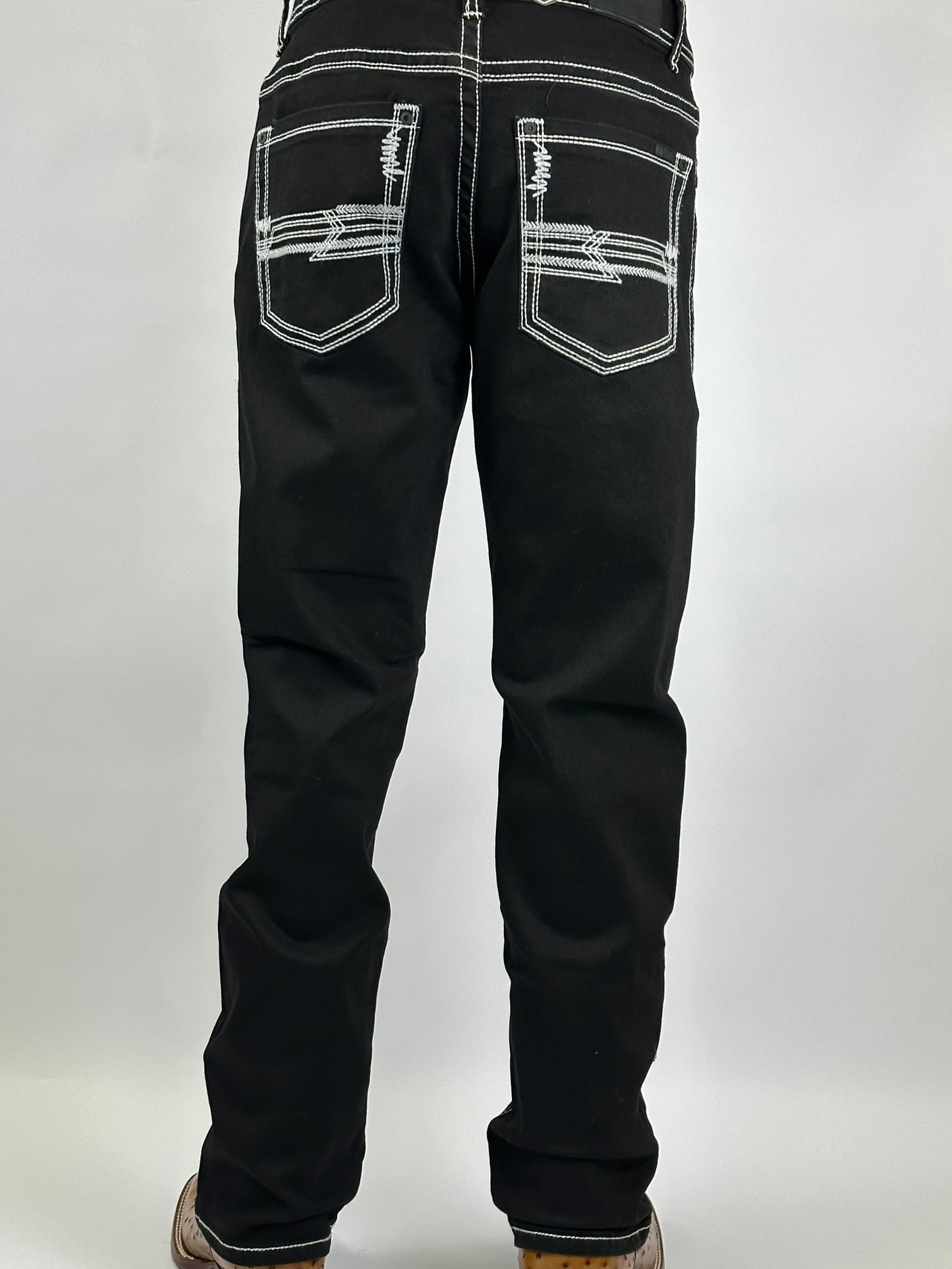 Montero MT4650-BLK Black Men’s Boot Cut Stretch Jeans