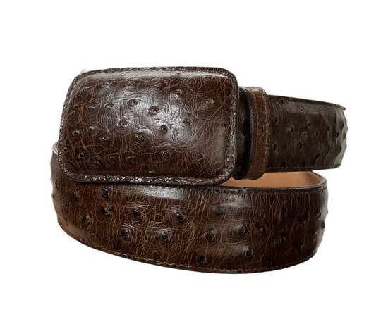 Exotic Brown Ostrich Vaquero
