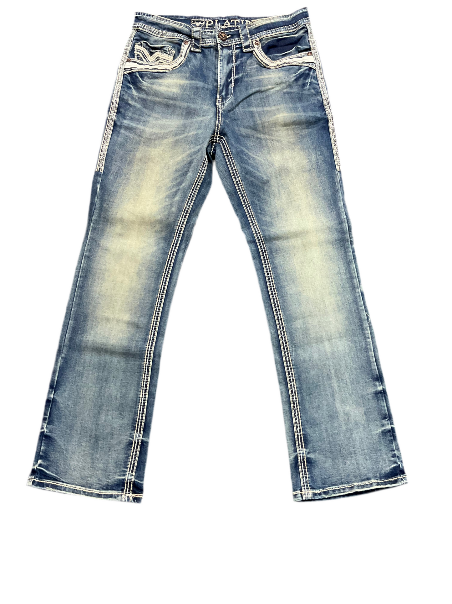 Pantalón Platini men doble costura Style PHD10766 blue Boot Cut