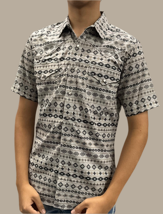 Montero Western Style Mt4030 Grey Short/Sleeve