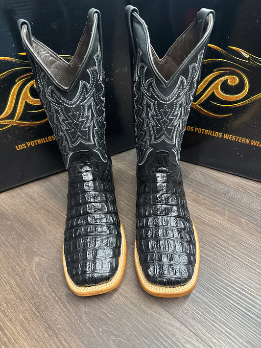 Lazo Men boots alligator print black ( cocolomo grande imitación negro )