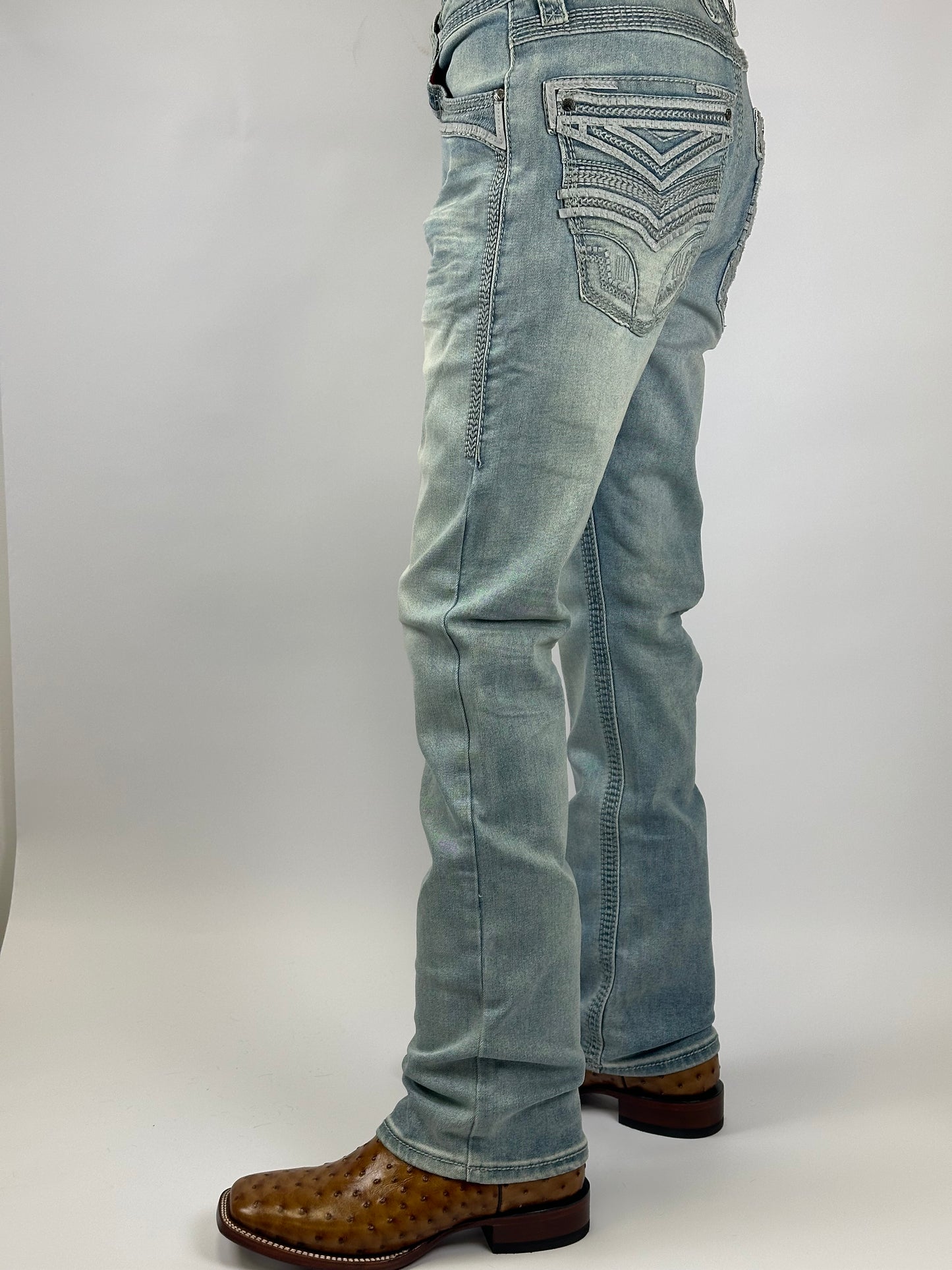 Pantalon lamasini doble costura LAM26503 LT blue men