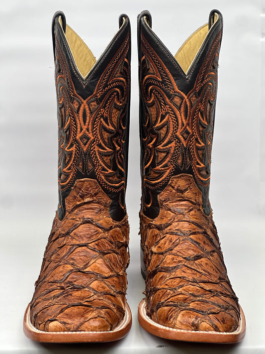 Arango Pirarucu Fish Skin Cognac Exotic Men’s Boots
