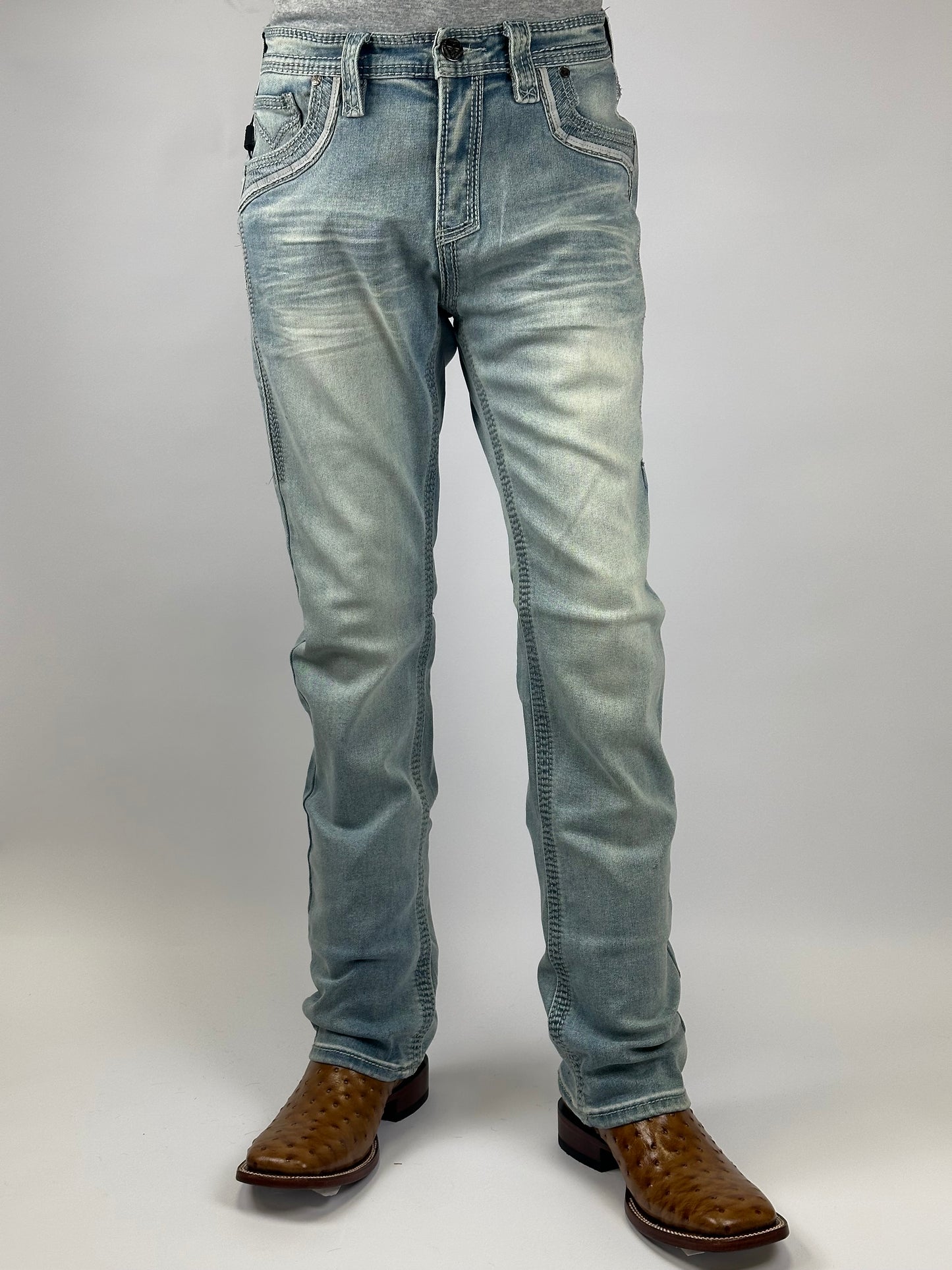 Pantalon lamasini doble costura LAM26503 LT blue men