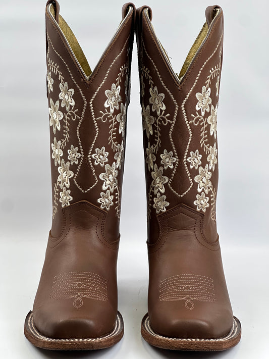 Star Flower Calafate Brown Women’s Western Boots