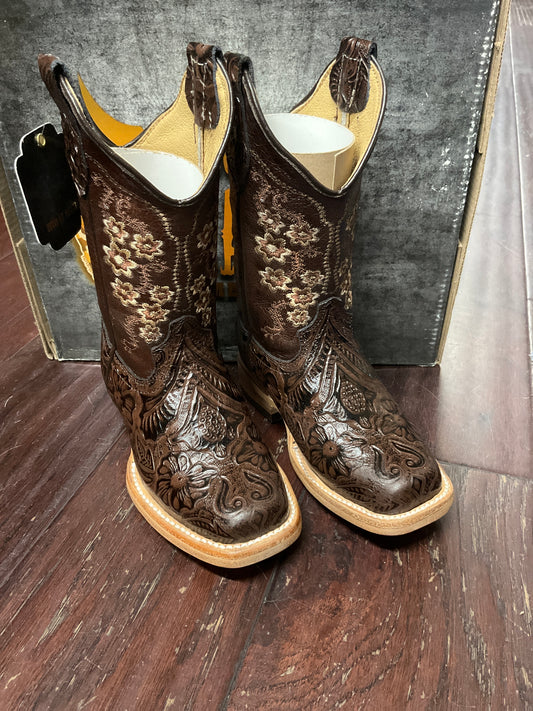 Nicasio boots niña rosario Rameado cafe