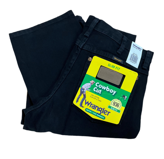 Wrangler 936WBK Black Slim Fit Cowboy Cut Men Jeans