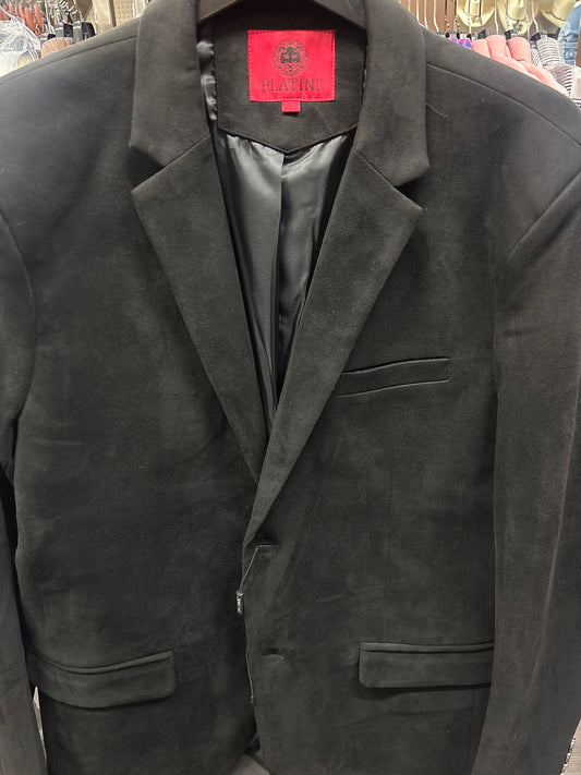 Platini Mens Coat/Saco Black/Negro (Saco Caballero) Gamuza Style BLZ8387