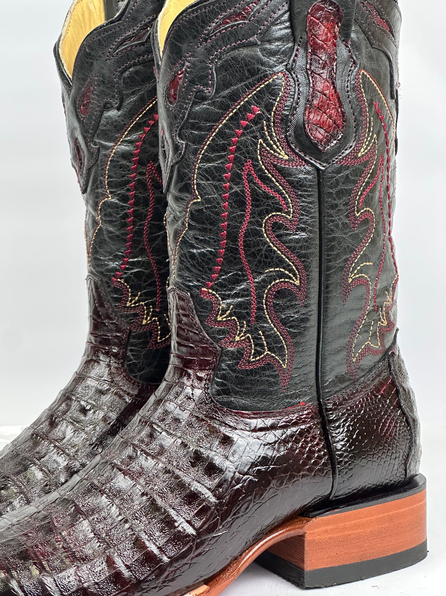 Coco Belly Black Cherry Exotic Arango Boots