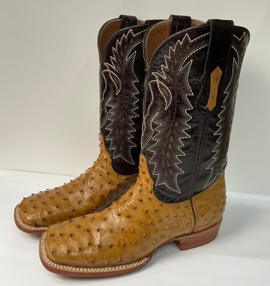 Ostrich Umber brucciato ( avestruz Saddle) the stage coach Exotic Men Boot pro-rodeo