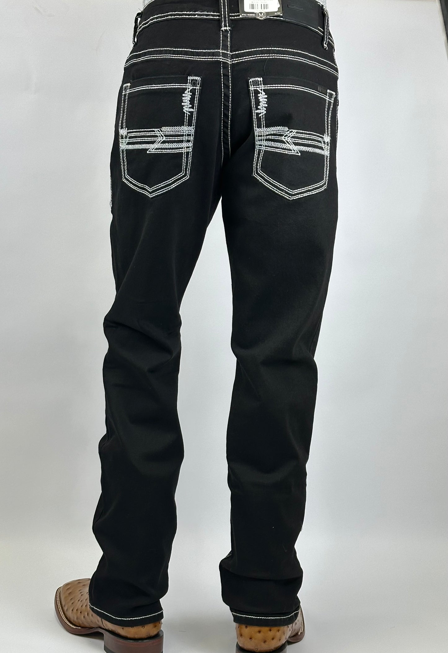 Montero MT4650-BLK Black Men’s Boot Cut Stretch Jeans