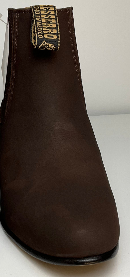 El Becerro Nobuck Dark Tobacco Botin Charro Men boot