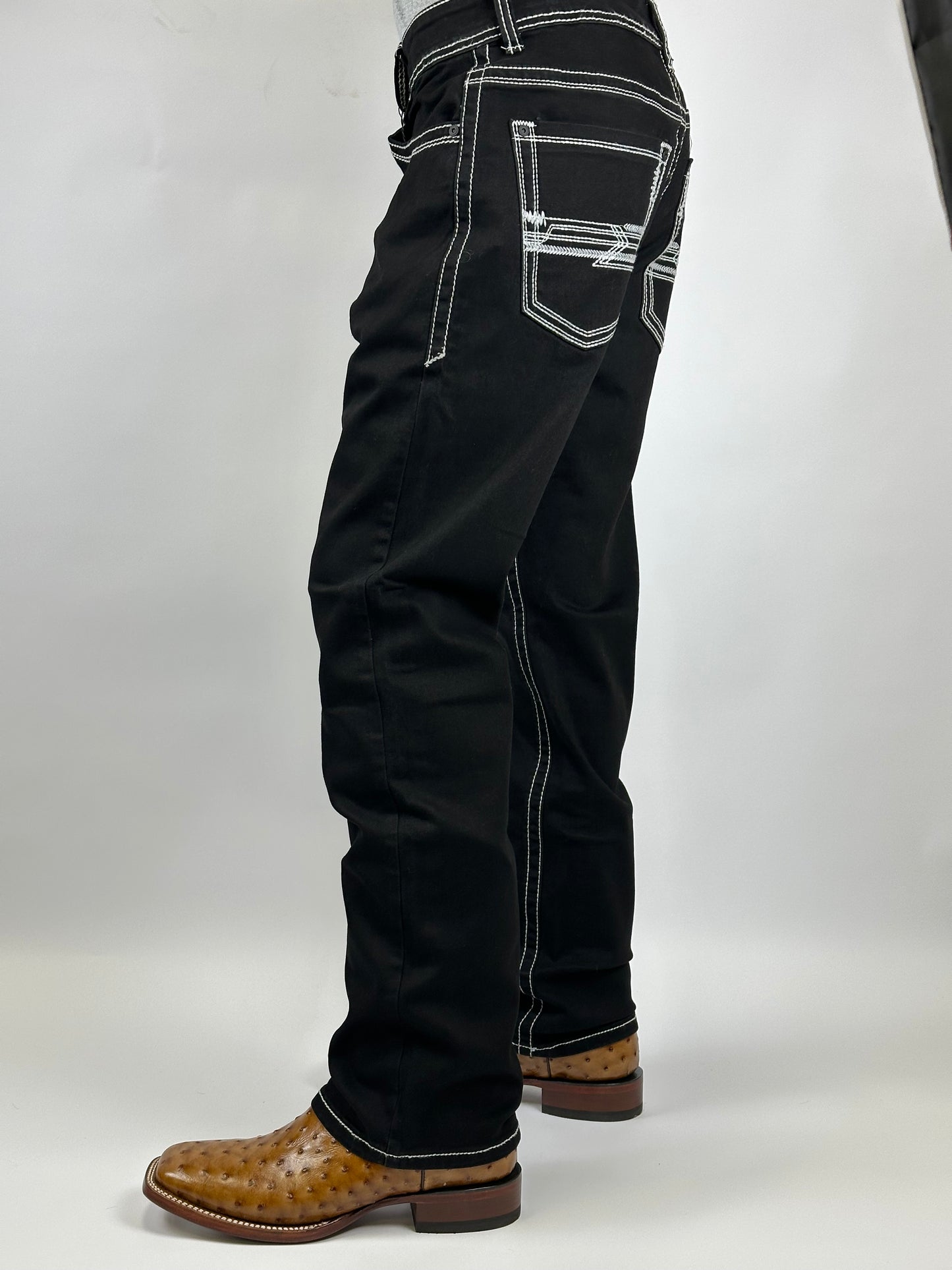 Montero MT4650-BLK Black Men’s Boot Cut Stretch Jeans
